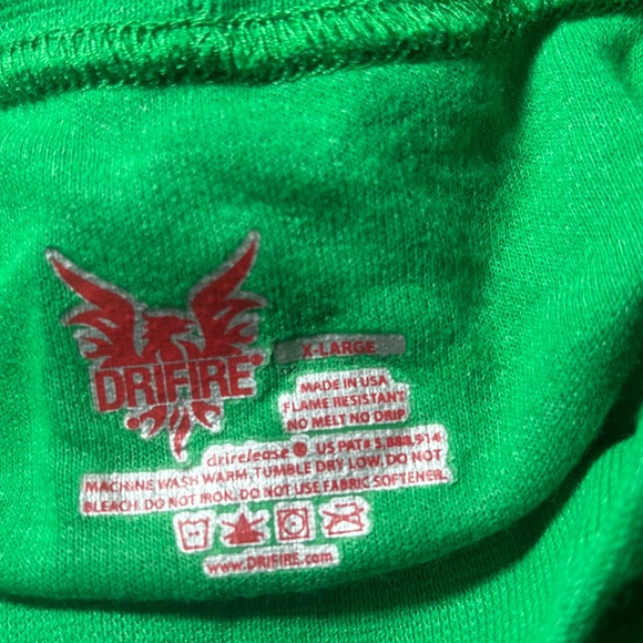 DRIFIRE Shirt Men’s XL Green Long Sleeve FR Fire Resistant Workwear Made In USA - Picture 3 of 4